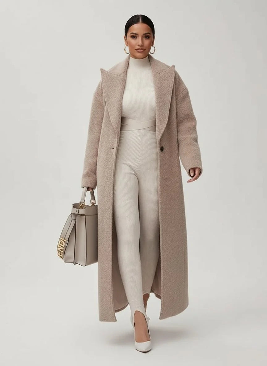 Rylan Women's Wool-Look Overcoat | Relaxed Fit, Notch Collar 3