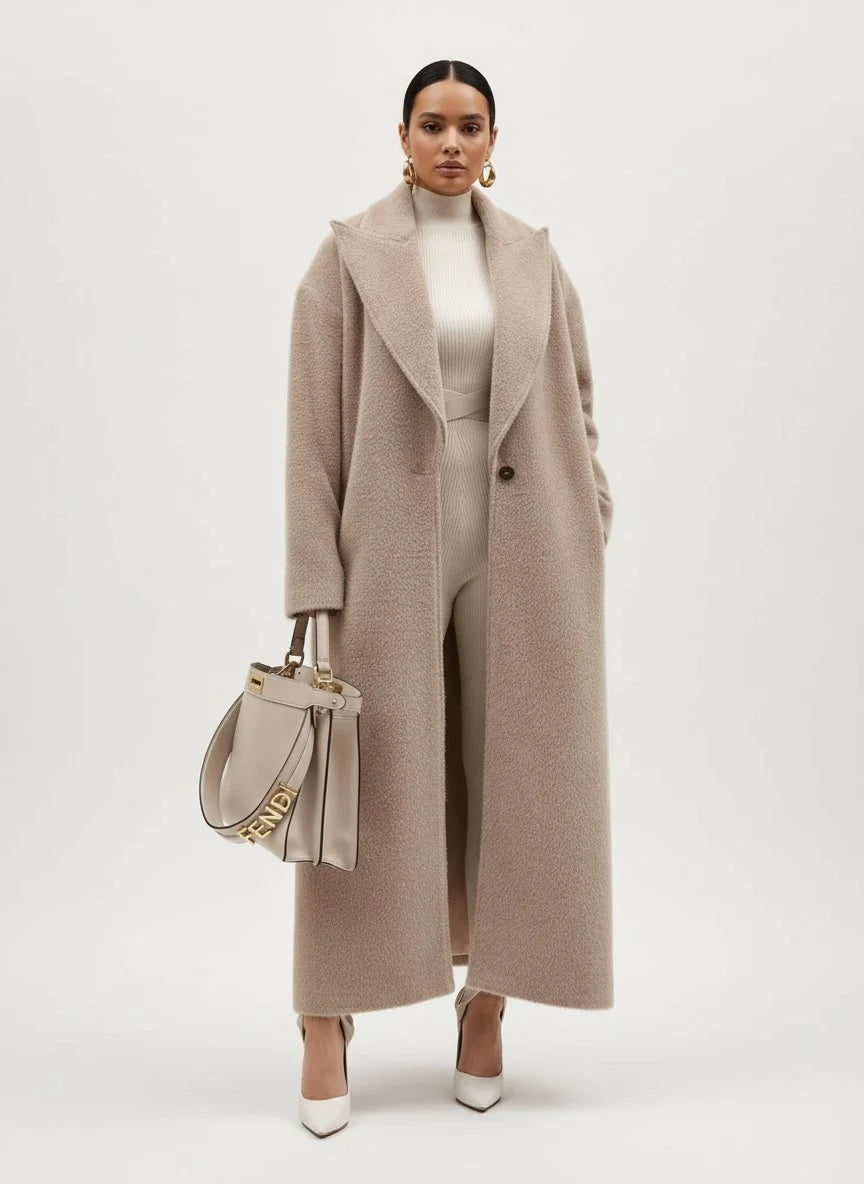 Rylan Women's Wool-Look Overcoat | Relaxed Fit, Notch Collar 4