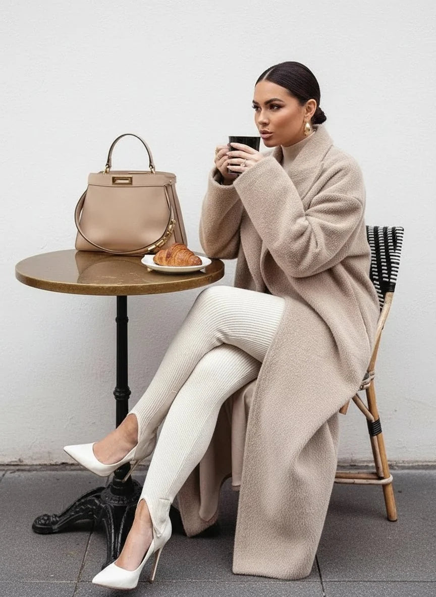 Rylan Women's Wool-Look Overcoat | Relaxed Fit, Notch Collar 5