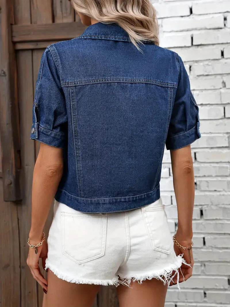 Sabrine Ladies Denim Jacket | Breathable Denim, Casual Long Denim Jacket
