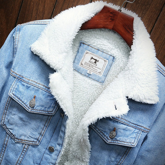 Samuel Men's Fleece-Lined Denim Jacket | Retro Style, Relaxed Fit 1