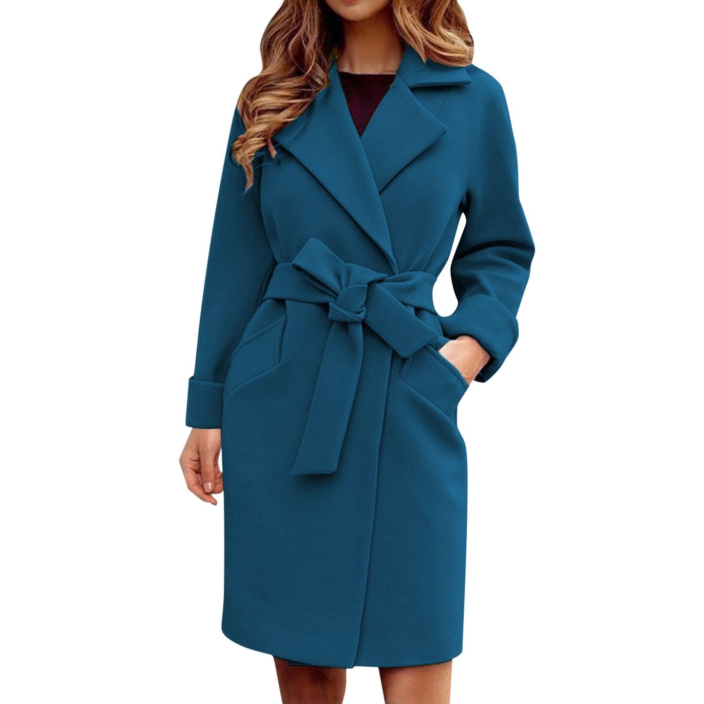 Long women's trench coat winter jacket | Warm and stylish coat in striking colors