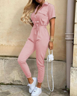 ISALINE | Minimalist Jumpsuit with Elegant Button Closure