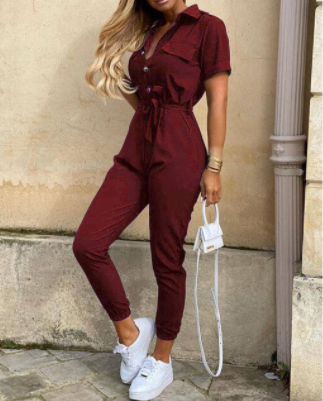 ISALINE | Minimalist Jumpsuit with Elegant Button Closure