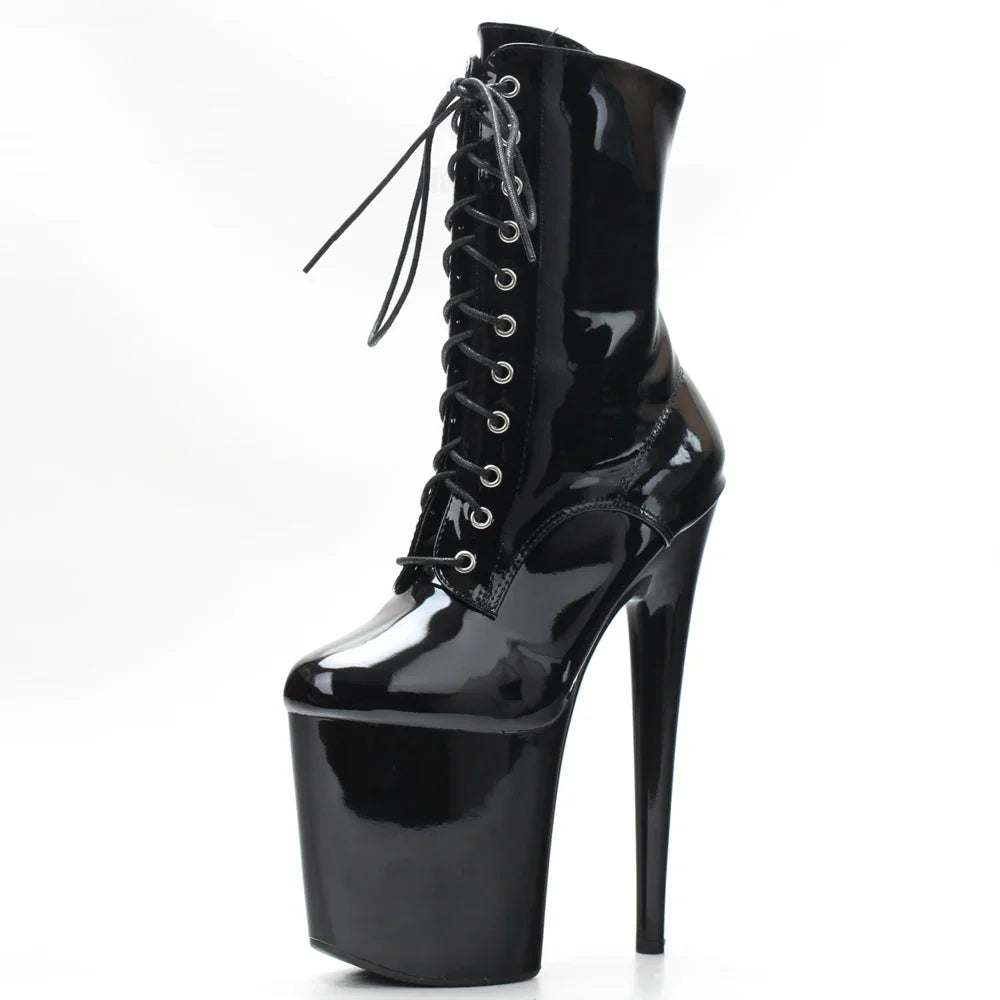 Sierra Women's Ankle Boots | 8 Platform, Lace Up, Black