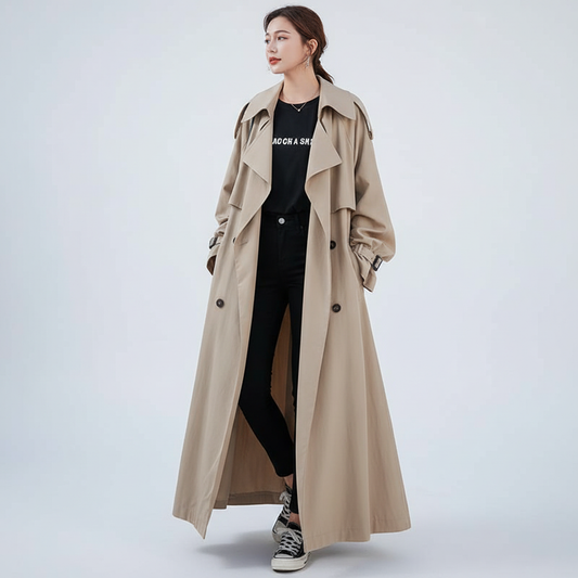 Sierra Women's Trench Coat | Oversized Fit, High-Quality Fabric 0