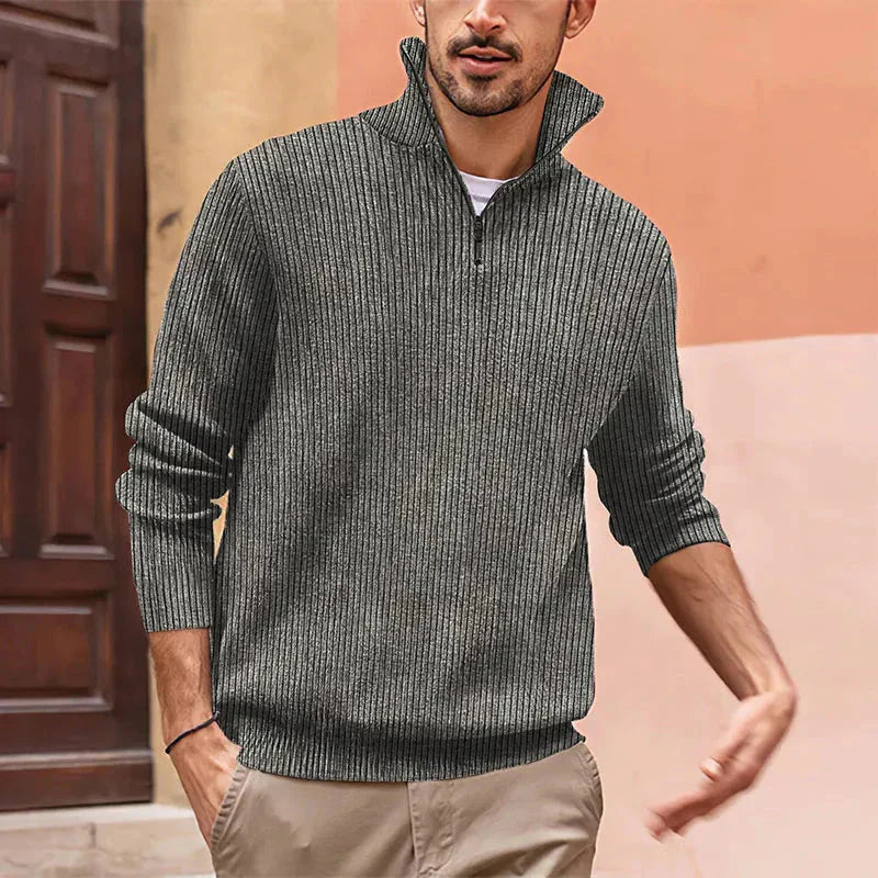 Sleek Men's Half Zip Sweater | Soft Fabric, Modern Style 2