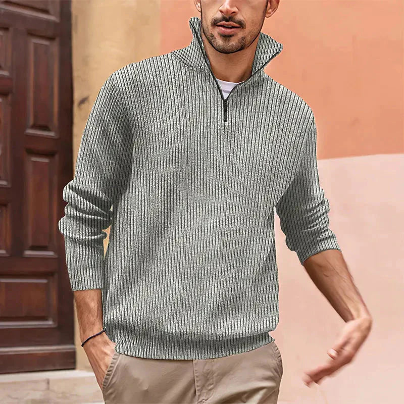 Sleek Men's Half Zip Sweater | Soft Fabric, Modern Style 3