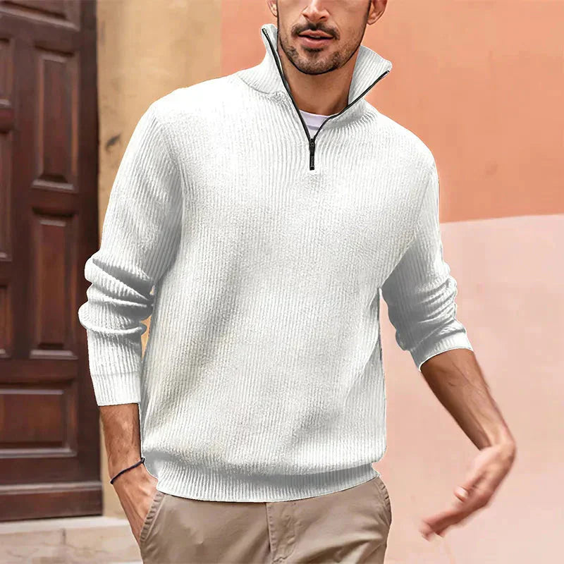 Sleek Men's Half Zip Sweater | Soft Fabric, Modern Style 4