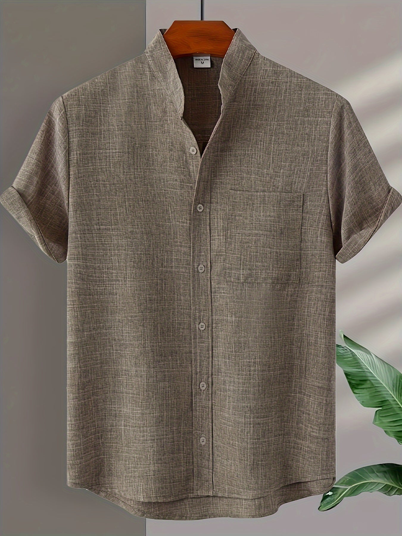 Sleek Men's Shirt | Luxurious Cotton Blend, Short Sleeve 6