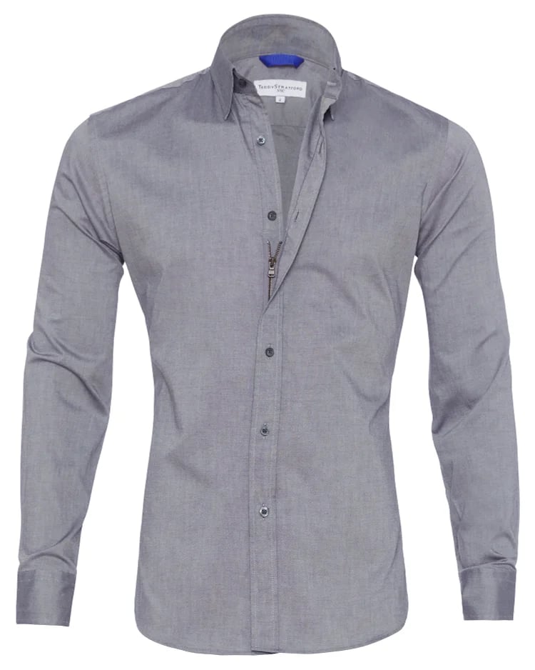 Sleek Men's Zip Shirt | Lightweight Egyptian Cotton Blend 4