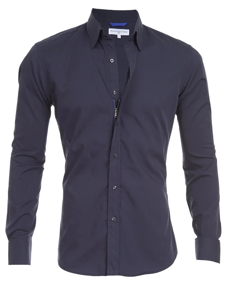 Sleek Men's Zip Shirt | Lightweight Egyptian Cotton Blend 7