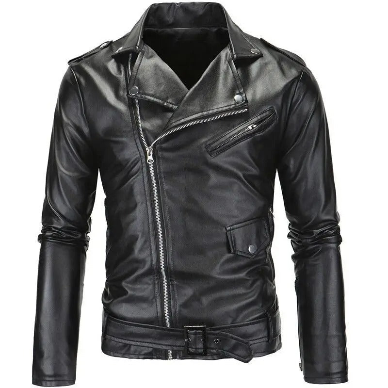 Sleek Women's Motorcycle Jacket | Faux Leather with Faux Fur Lining 0