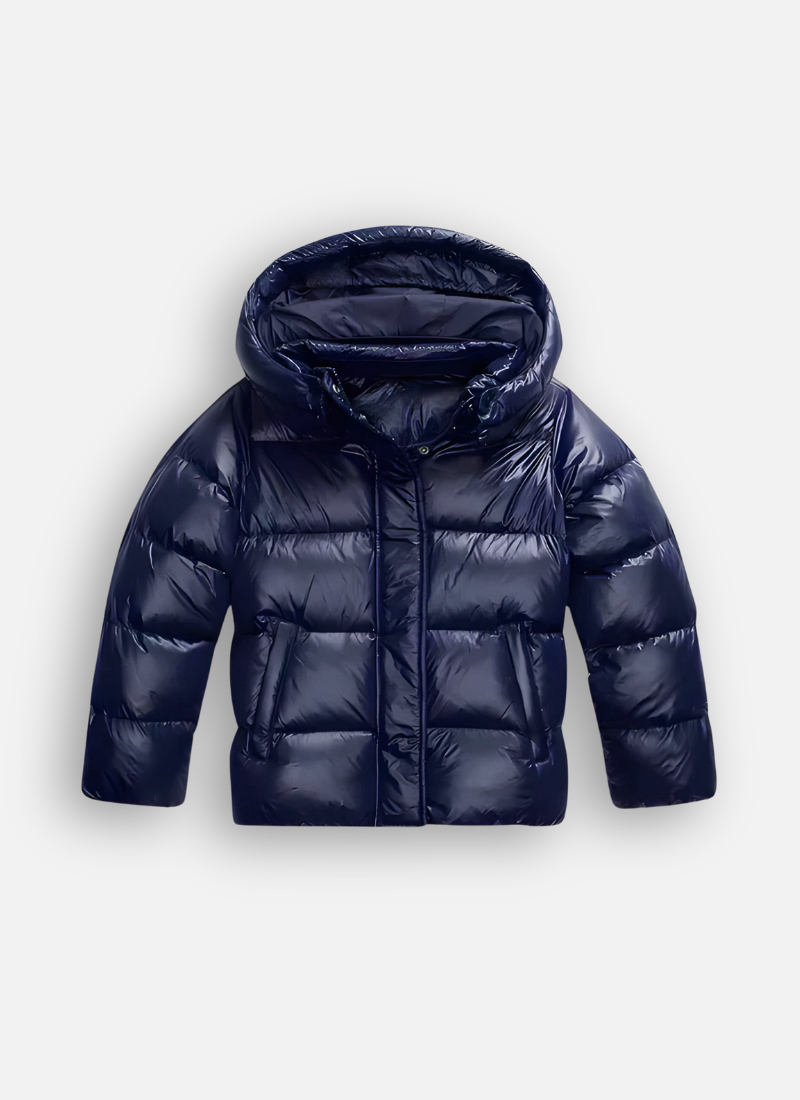 Women's Winter Jacket with Lightweight Insulation and Shiny Finish - Long Women's Coat for Cold Days