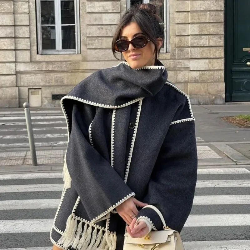 Sofia Wrap Coat for Women | Soft Wool Blend, Stylish and Comfortable
