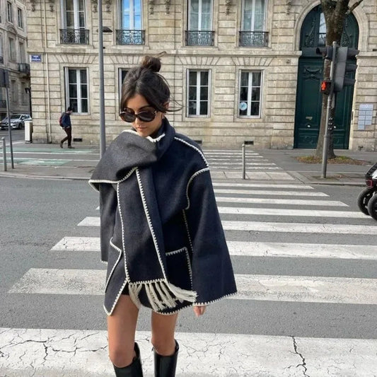 Sofia Wrap Coat for Women | Soft Wool Blend, Stylish and Comfortable