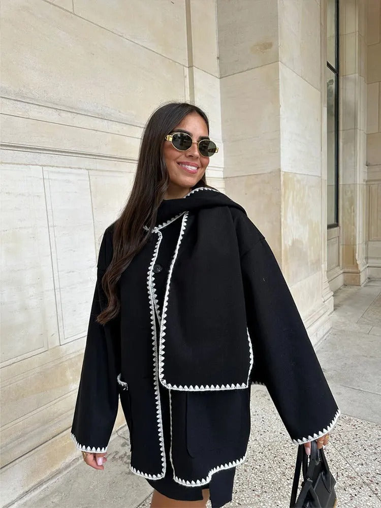 Sofia Wrap Coat for Women | Soft Wool Blend, Stylish and Comfortable