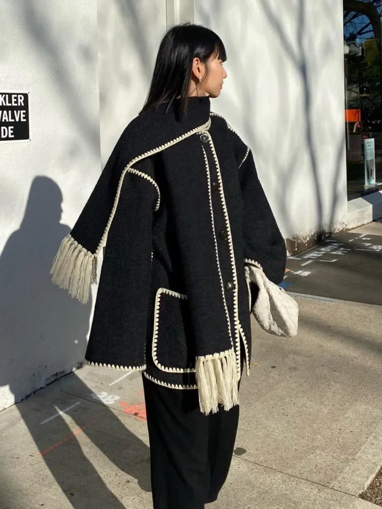 Sofia Wrap Coat for Women | Soft Wool Blend, Stylish and Comfortable