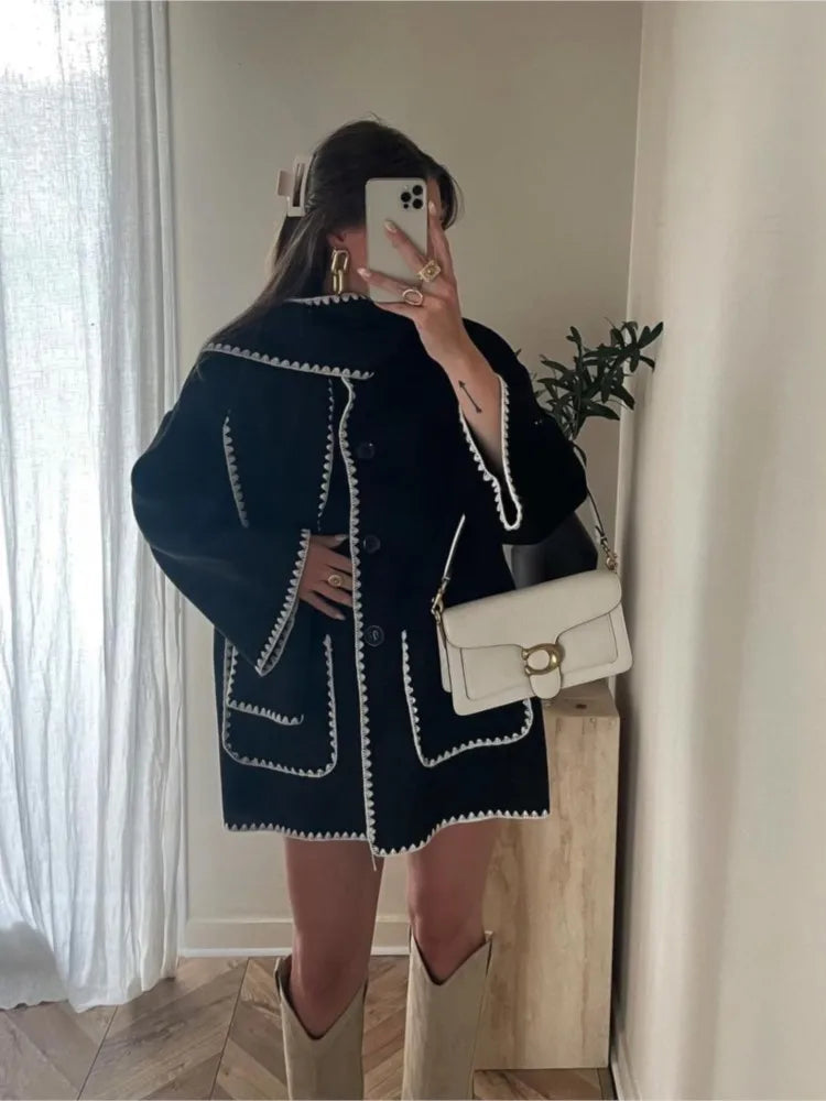 Sofia Wrap Coat for Women | Soft Wool Blend, Stylish and Comfortable