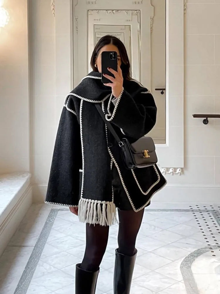 Sofia Wrap Coat for Women | Soft Wool Blend, Stylish and Comfortable