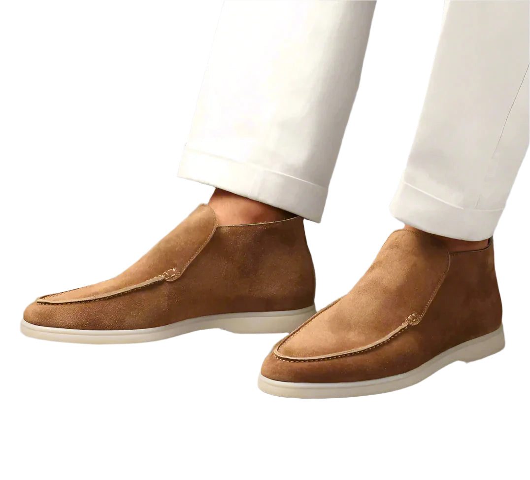 Sola Black Loafers Men | Suede Look, Timeless Design