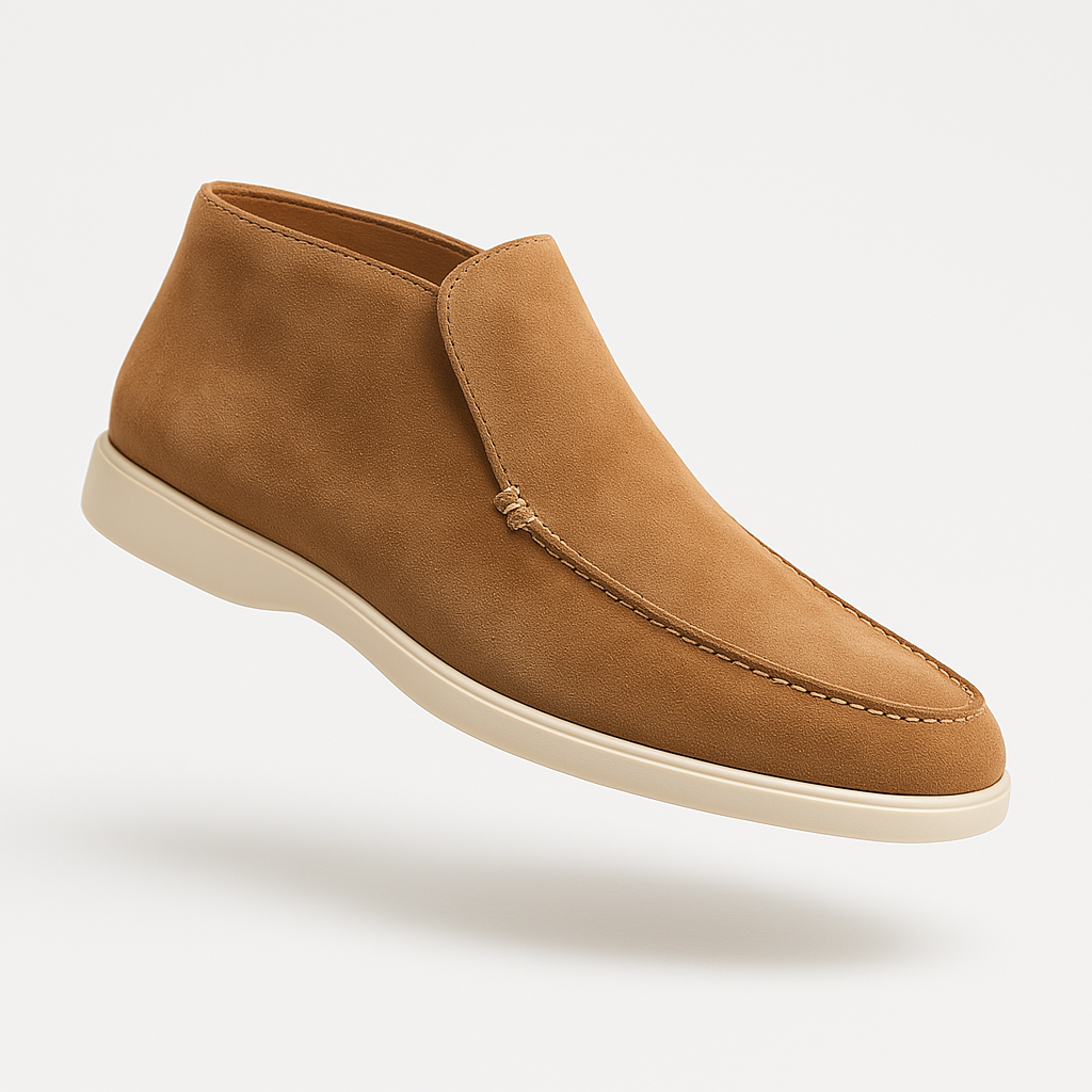 Sola Black Loafers Men | Suede Look, Timeless Design