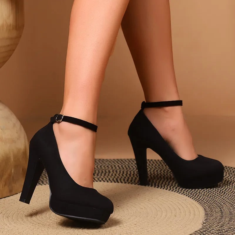 Sophie Women's Heels | Elegant Black Pumps with Platform Sole