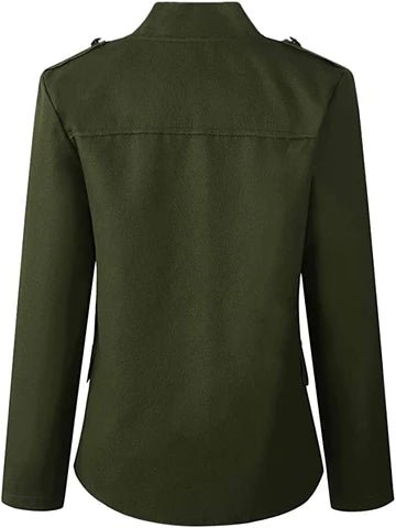 Sophie Women's Blazer | Elegant Gray, Stand-Up Collar 6