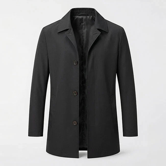 Soren Men's Coat | Cotton-Rich, Mid-Length, Point Collar 0