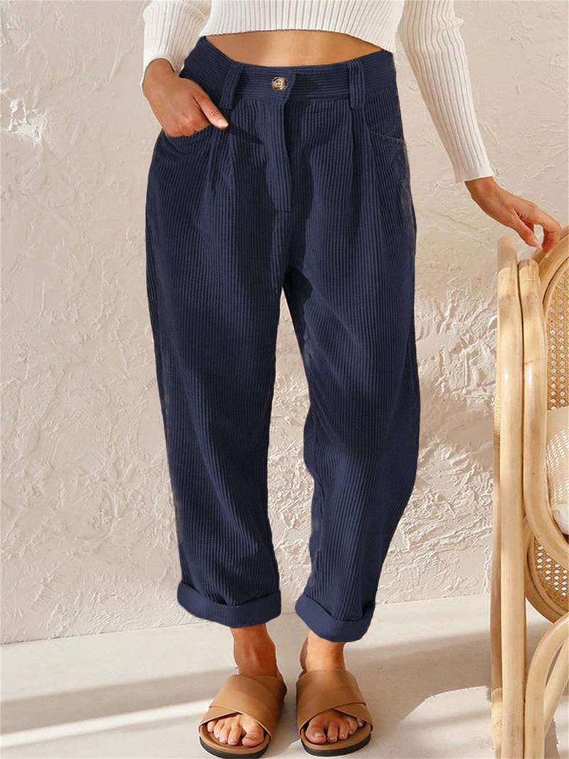 Sorin Men's Trousers | Corduroy, Relaxed Fit, High Waist, Front Pleats 4