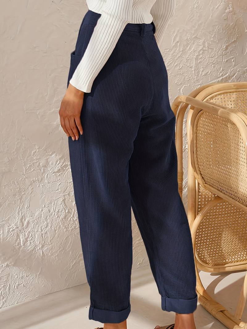 Sorin Men's Trousers | Corduroy, Relaxed Fit, High Waist, Front Pleats 5