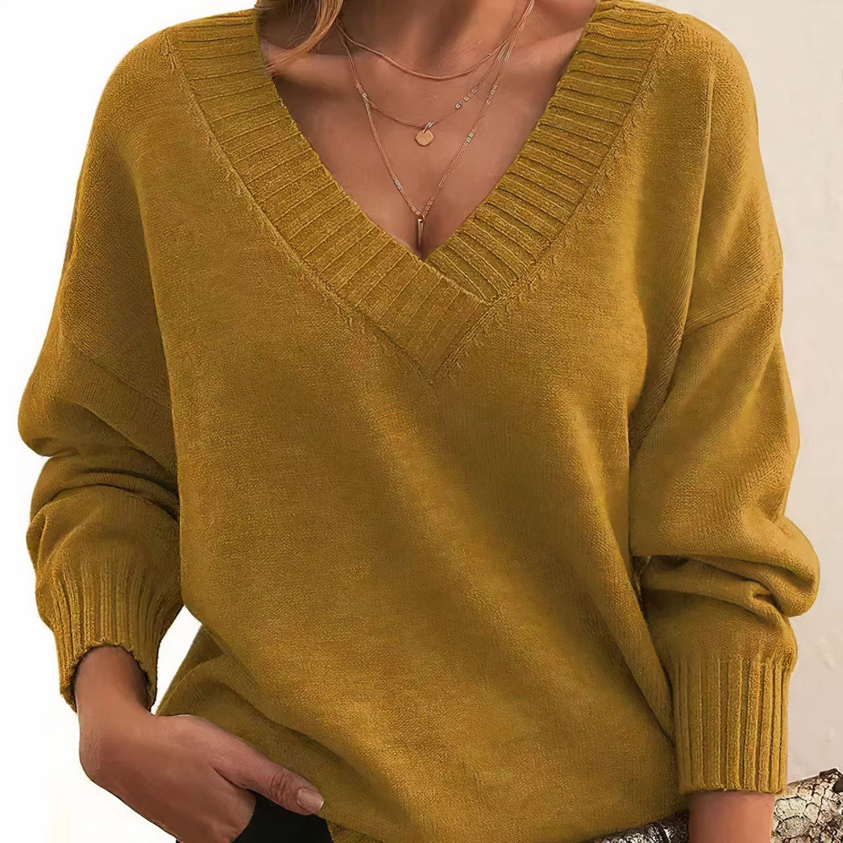 Sorin Women's V-Neck Sweater | Soft Knit, Relaxed Fit 5