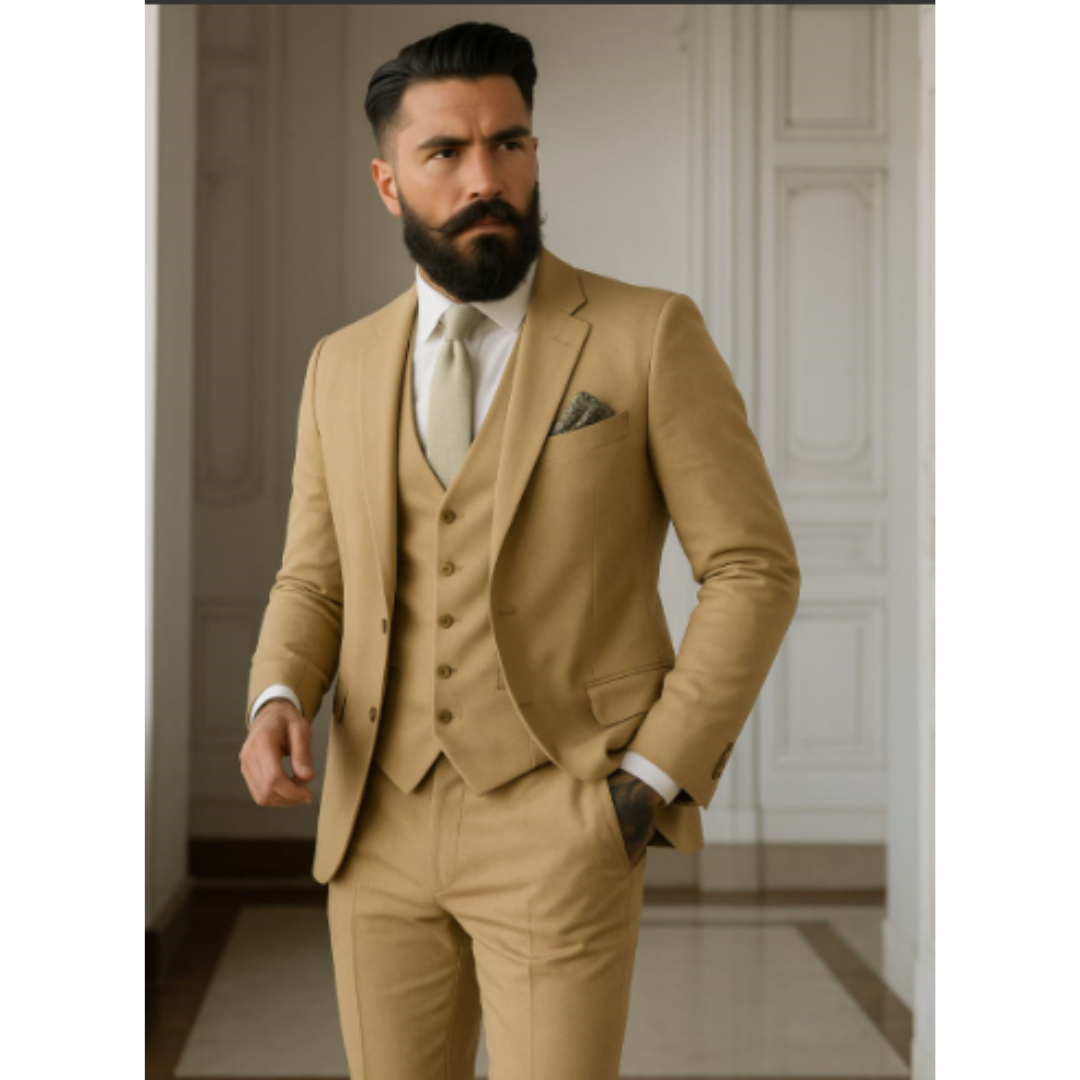 Sven Three-Piece Men's Wedding Guest Suit | Sage Green, Elegant