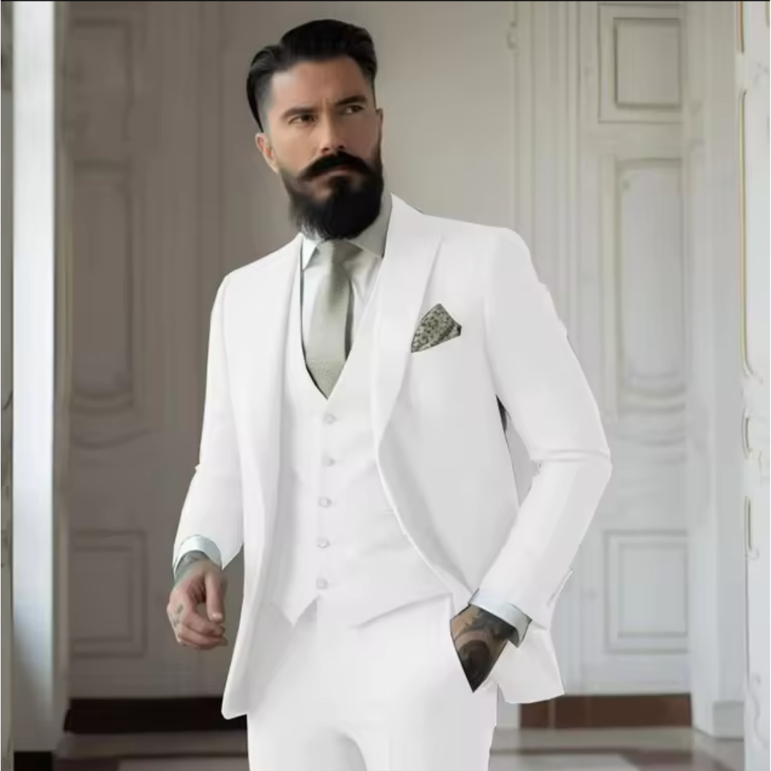 Sven Three-Piece Men's Wedding Guest Suit | Sage Green, Elegant