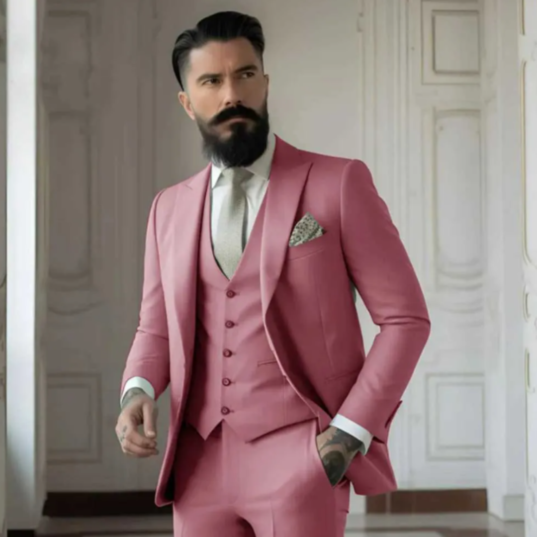 Sven Three-Piece Men's Wedding Guest Suit | Sage Green, Elegant