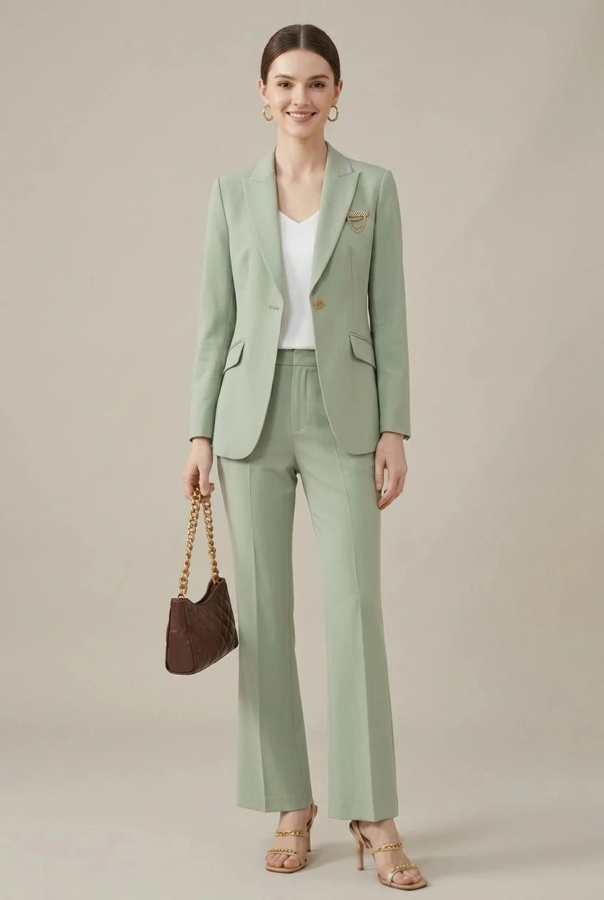 Talia Women's Tailored Suit Set | Soft Fabric, Notched Lapels 0