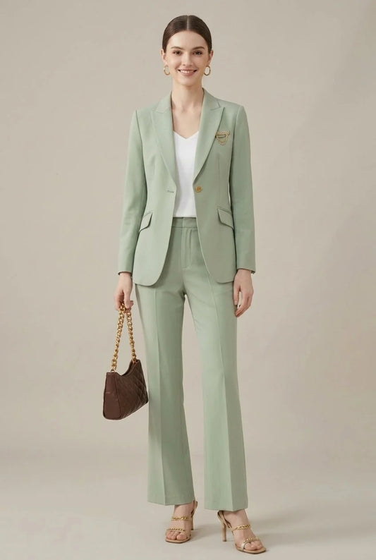 Talia Women's Tailored Suit Set | Soft Fabric, Notched Lapels 0