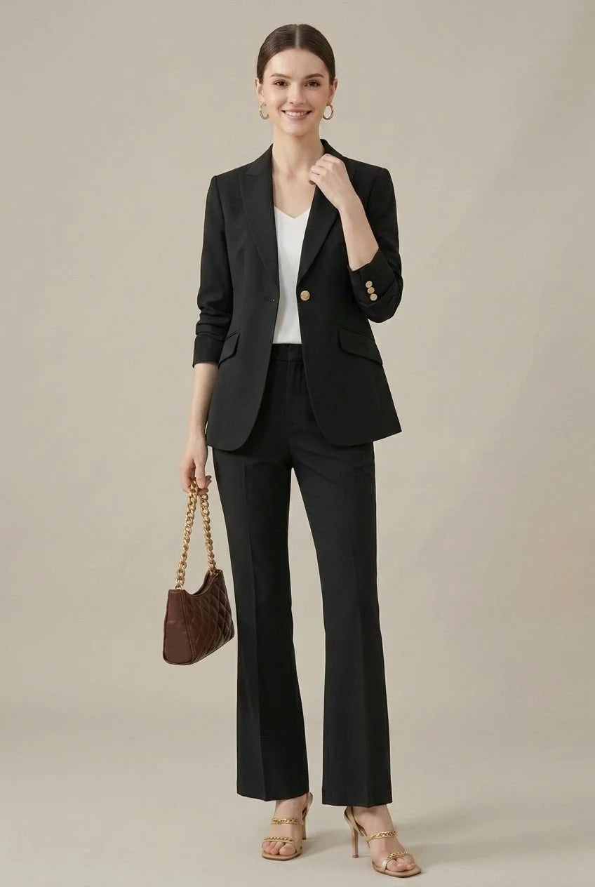 Talia Women's Tailored Suit Set | Soft Fabric, Notched Lapels 1