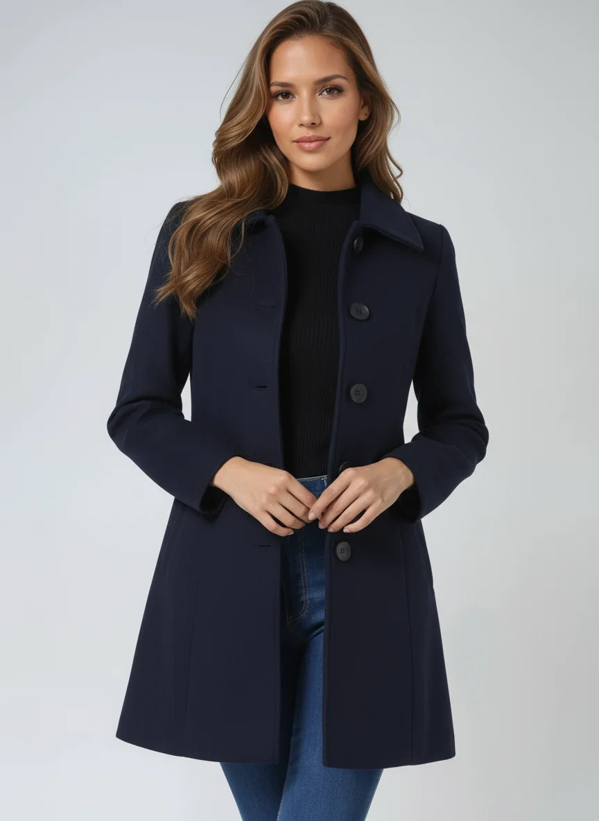 Talia Women's Tailored Trench Coat | Classic Collar, Button Front 5