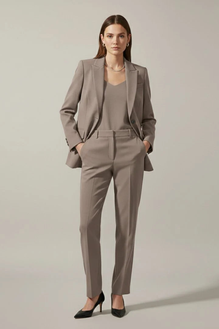 Talia Women's Two-Piece Suit Set | Notched Lapel Blazer and Trousers 1