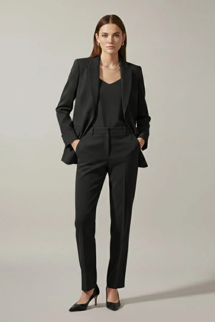 Talia Women's Two-Piece Suit Set | Notched Lapel Blazer and Trousers 4