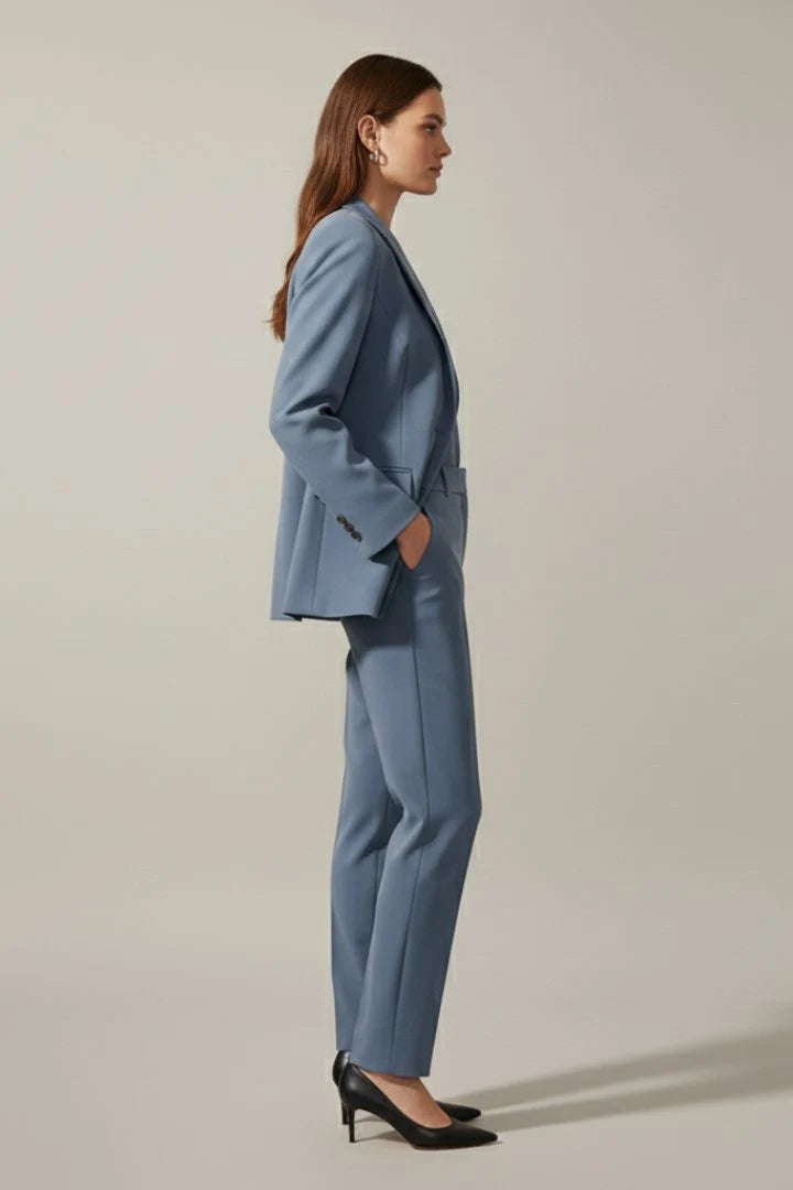 Talia Women's Two-Piece Suit Set | Notched Lapel Blazer and Trousers 7