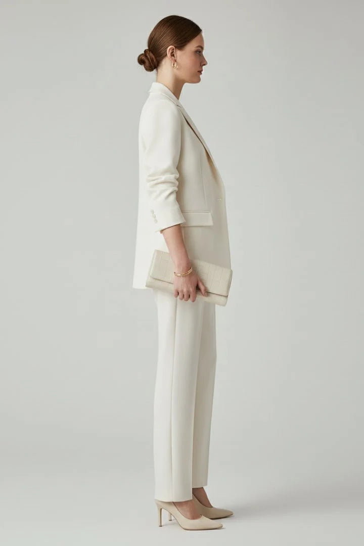 Talia Women's Two-Piece Suit Set | Single-Breasted Blazer, Straight Leg Trousers 5