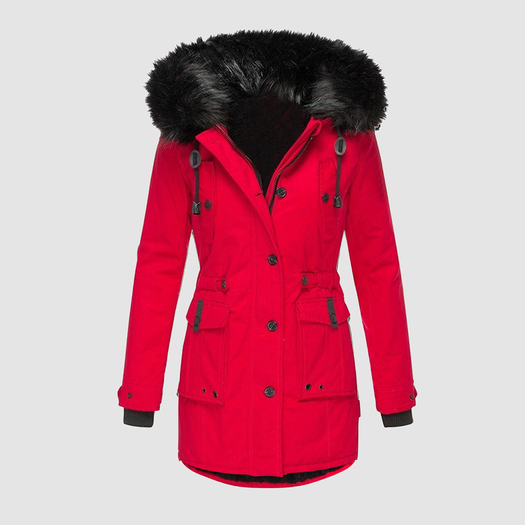 Tess Ladies Winter Jacket | Quilted, Waterproof with Lined Hood