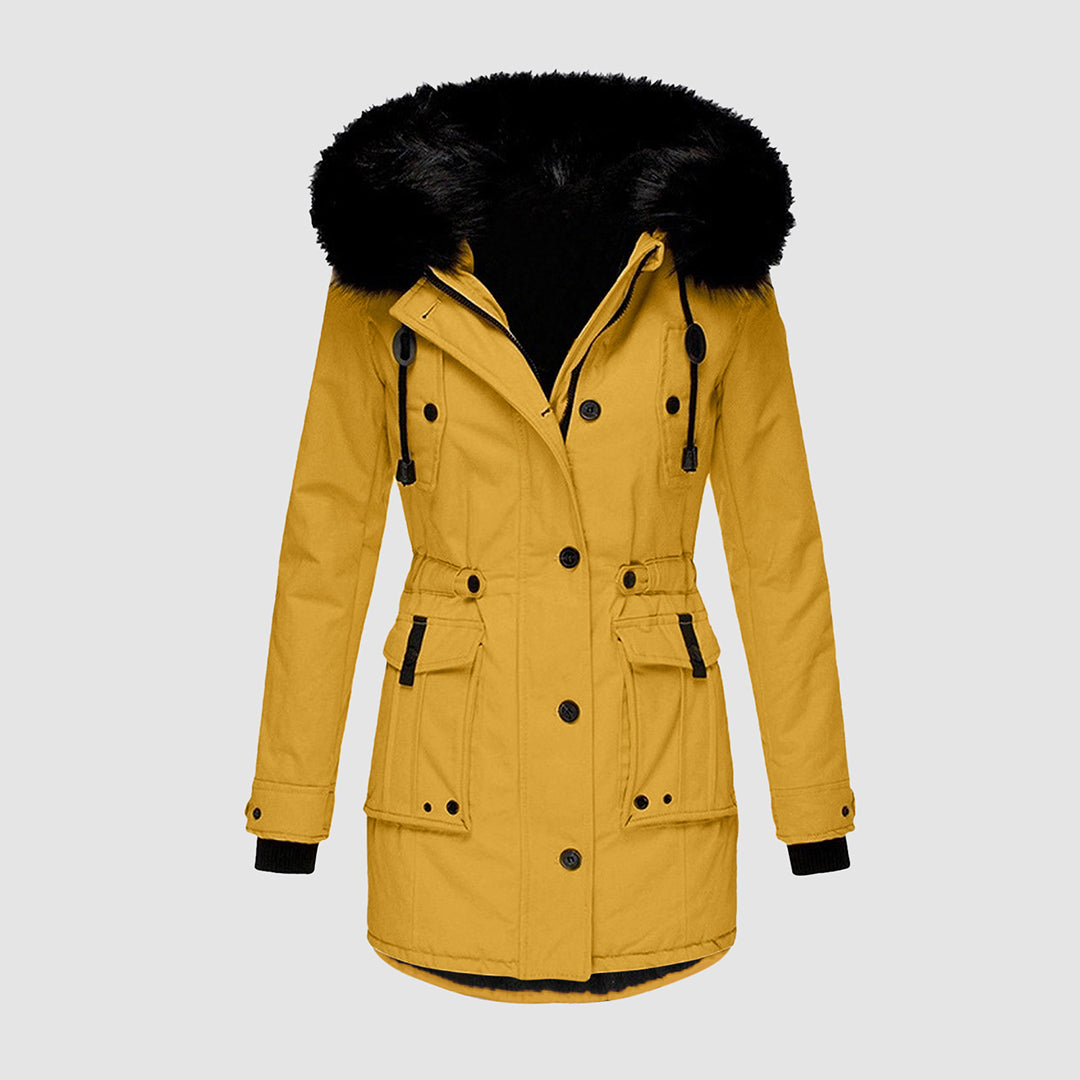 Tess Ladies Winter Jacket | Quilted, Waterproof with Lined Hood