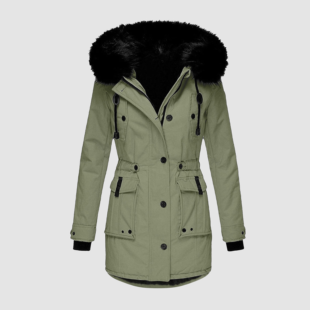 Tess Ladies Winter Jacket | Quilted, Waterproof with Lined Hood