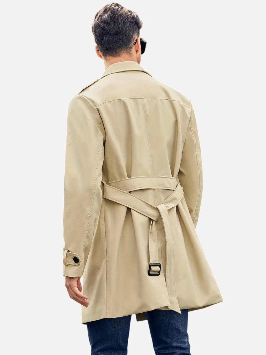 Thaddeus Men's Trench Coat | Double-Breasted, Structured Fabric 2