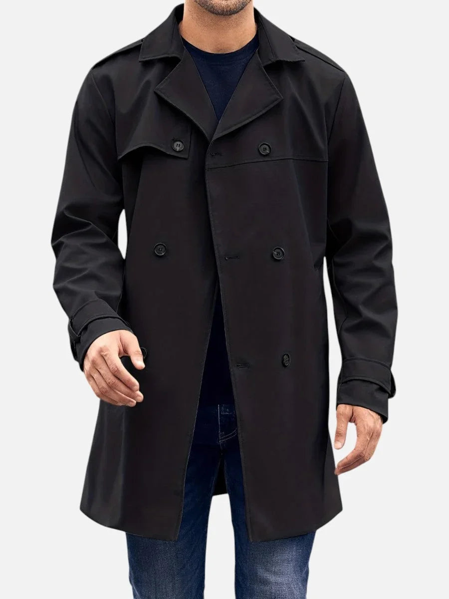 Thaddeus Men's Trench Coat | Double-Breasted, Structured Fabric 5