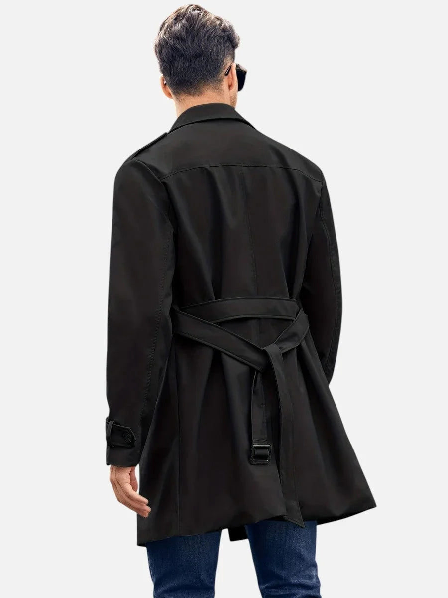 Thaddeus Men's Trench Coat | Double-Breasted, Structured Fabric 7