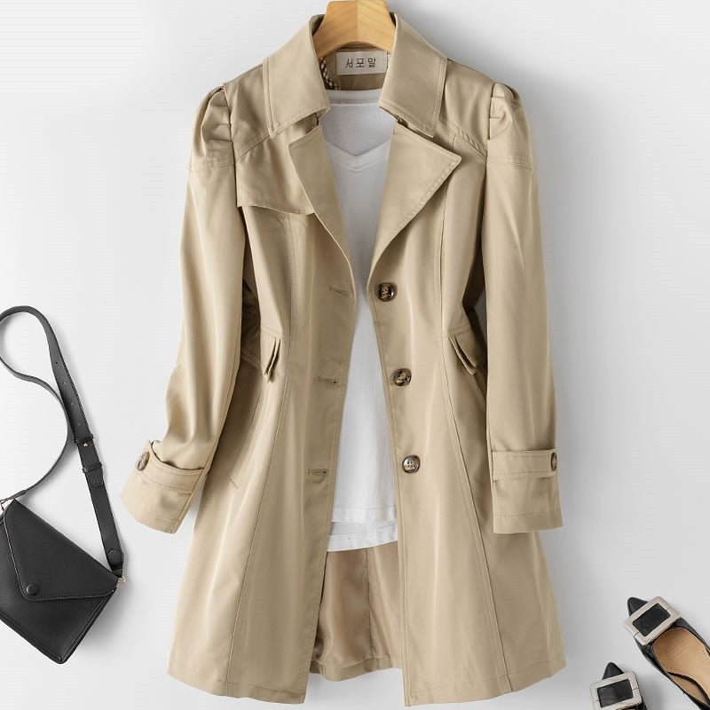Tina Women's Trench Coat | Classic Double Button Design 2